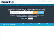 Tablet Screenshot of my.brainhost.com